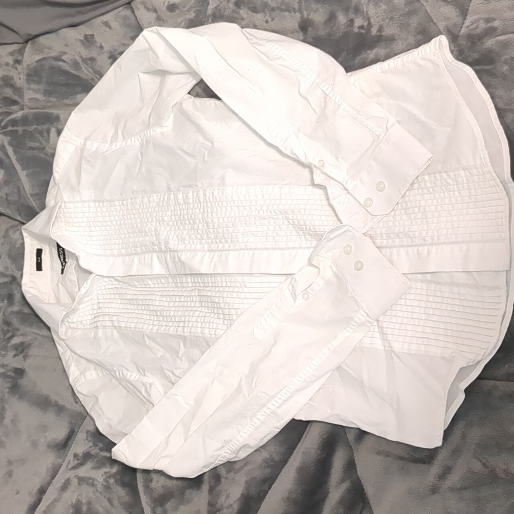 Express Slim White button down dress shirt